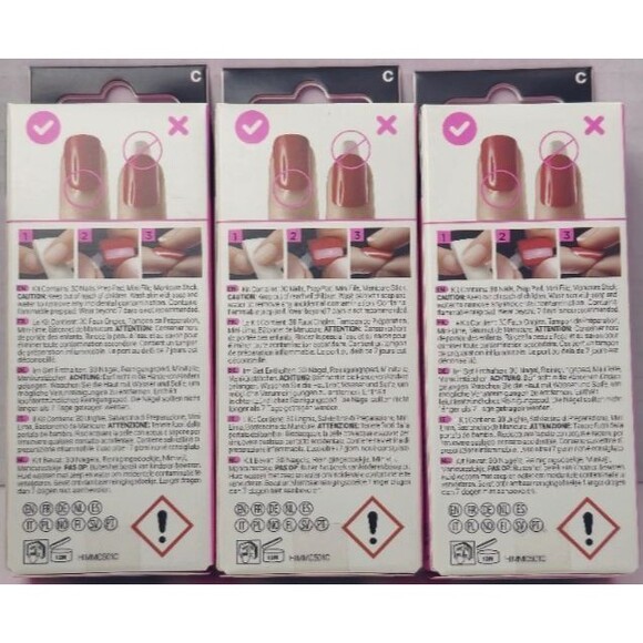 Glow In The Dark Halloween Ghosts PRESS ON NAILS Limited Edition LOT OF 3 - Picture 2 of 2